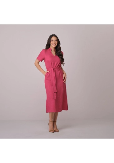 Vestido Aurora Em Flow Lolis Twill Pink Tata Martello Primavera/Verão 2026