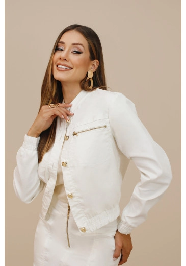 Jaqueta Italia Off White Nitido Outono/Inverno 2026