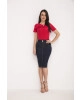 Saia Jeans Escura Laura Rosa 