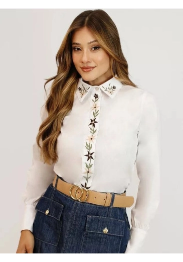 Camisa Berenice EmTricoline Bordado Nitido  Primavera/Verão 2026