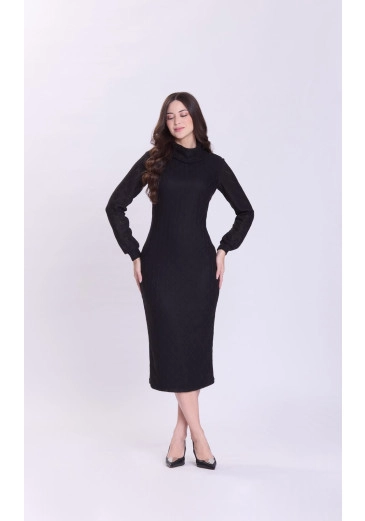 Vestido Eva Em Malha Trico Preto Hapuk Outono/Inverno 2026
