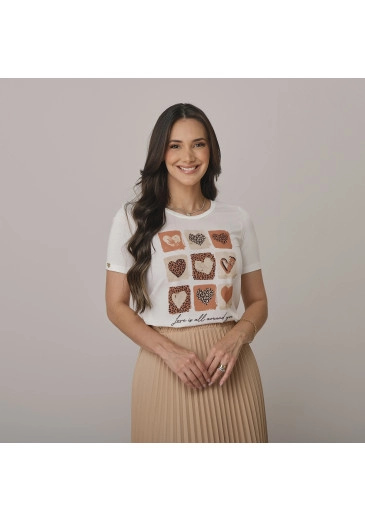 Blusa Yasmin Em Crepe Gloss + Malha Coração Tata Martello Outono/Inverno 2026