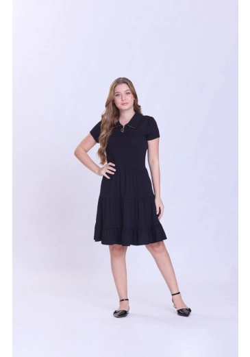 Vestido Julia Em Moletinho Preto Hapuk Outono/Inverno 2026