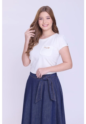 Blusa Daiane Em Malha Piquet Off Hapuk Outono/Inverno 2026