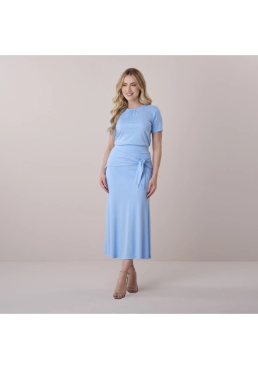 Conjunto Evelyn Em Malha Impala Azul Tata Martello Primavera/Verão 2026