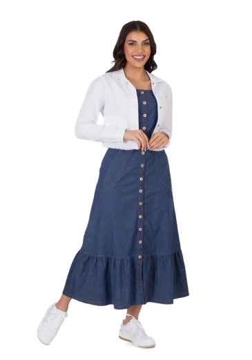 Jaqueta Kelly Em Jeans Color Branca Bordado Industrial Hapuk Primavera/Verão 2024