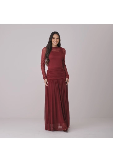 Conjunto Elise Em Tule Vermelho Tata Martello Outono/Inverno 2026