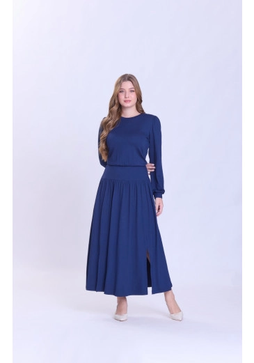 Vestido Fabricia Em Moletinho Azul Hapuk Outono/Inverno 2026