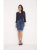 Saia Jeans Detalhe na Barra Laura Rosa