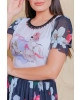 T-shirt Manga Tule Floral Victoria's Princess