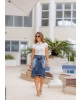 Saia Barra Desfiada Raje Jeans
