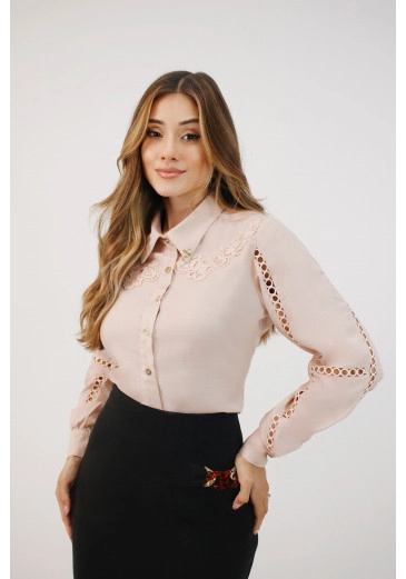 Camisa Debora Em Viscose Kiara Rose Nítido Outono//Inverno 2025