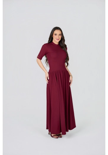 Vestido Emily Em Malha Marsala Tata Martello Primavera/Verão 2027
