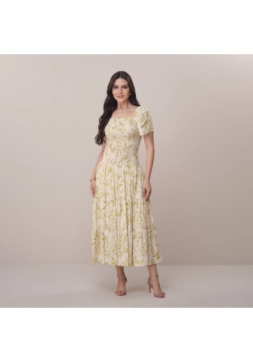 Vestido Ludmila Em Viscose Amarelo Tata Martello Primavera/Verão 2026
