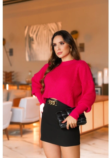 Cropped Pink Com Detalhes Em Trança Outono/Inverno 2023