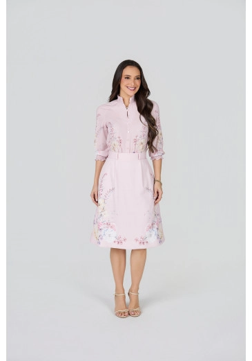 Conjunto Thailize Em Crepe Gloss Rosa Tata Martello Primavera/Verão 2027