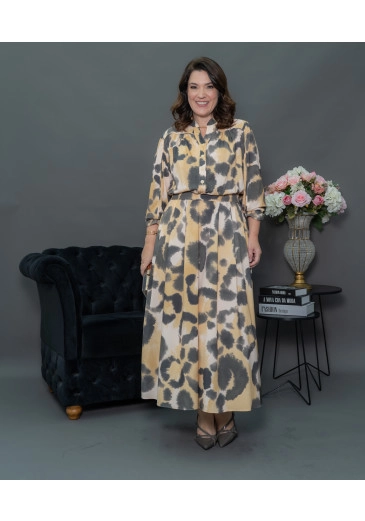 Vestido Camisa Max Animal Print  Kauly Outono/Inverno 2025