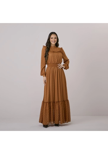Vestido Flavia Em Crepe Caramelo Tata Martello Outono/Inverno 2026