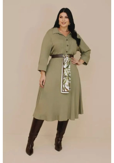 Vestido Babi Chemisie Em Viscolinho Plus Nitido Outono/Inverno 2026