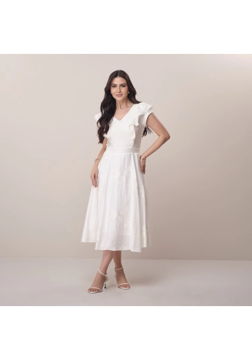 Vestido Isabela Em Bordado Theron Branco Tata Martello Primavera/Verão 2026