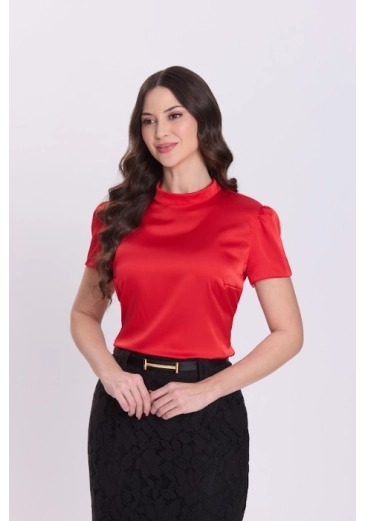 Blusa Cassia Em Acetinado Vermelha Hapuk Outono/Inverno 2026