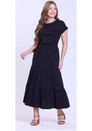 Vestido Emily Em Malha Preto Hapuk Outono/Inverno 2026