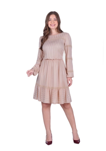 Vestido Penélope Em Viscose Bege HapukOutono/Inverno 2025