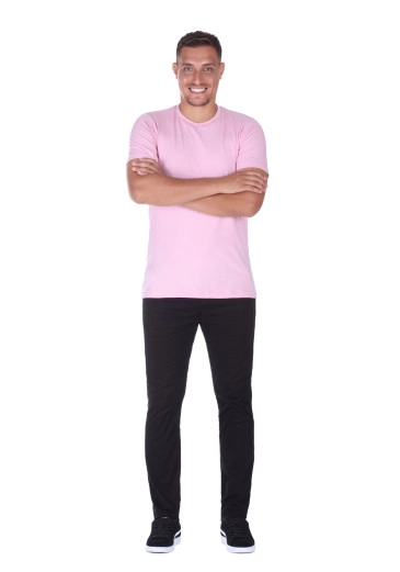 Camiseta Wesley Em Malha Pima Rosa Hapuk Alto Verão 2025