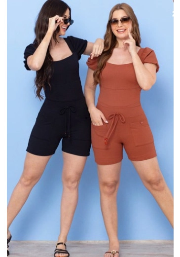 Maiô Tabata Em Malha Texturizada Marrom Hapuk Primavera/Verão