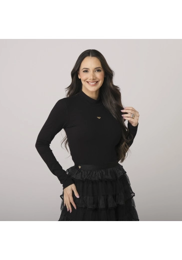 Blusa Valentina Em Stella Maris Preto Tata Martello Outono/Inverno 2026