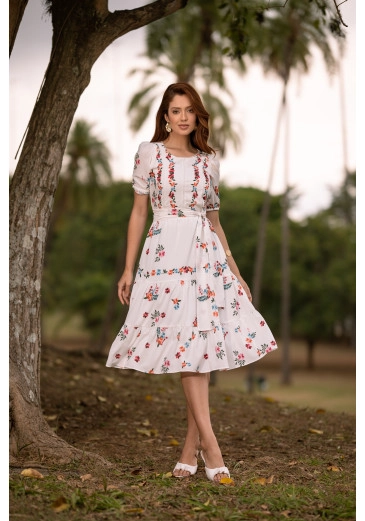 Vestido Maria Em Toque De Seda Jany Pim Primavera/Verão 2026