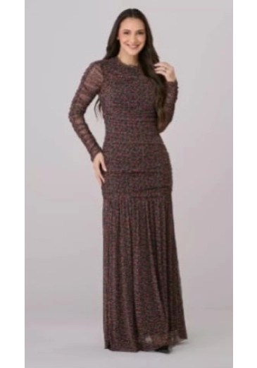 Vestido Lis Em Tule Preto Tata Martello Outono/Inverno 2026