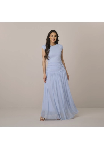 Vestido Aurora Em Tule Azul Tata Martello Outono/Inverno 2026