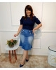 Saia com Botões Najila Jeans