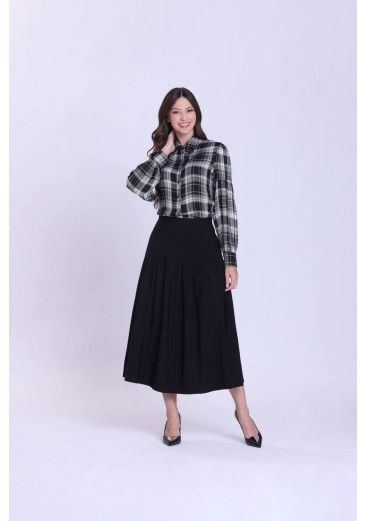 Saia Samara Em Tecido Plano Preta Hapuk  Outono/Inverno 2026