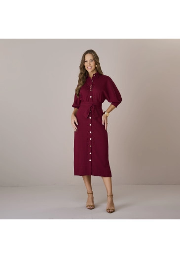 Vestido Celia Em Valora Bordo Tatá Martello Outono/Inverno 2025