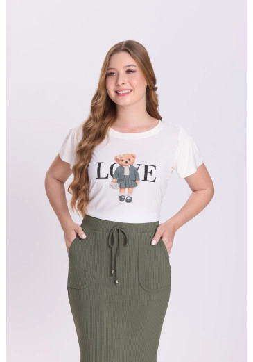 Blusa Rubia Em Malha E Crepe Verde Hapuk Outono/Inverno 2026