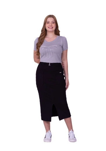 Blusa Rebeca Em Malha Cinza Hapuk Primavera/Verão 2026