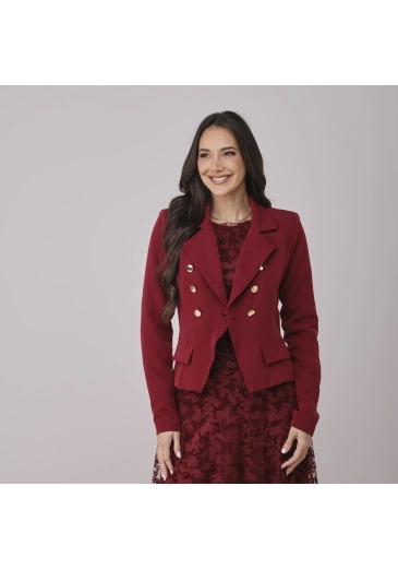 Casaco Karina Em Alfaiataria Vermelho Tata Martello Outono/Inverno 2026
