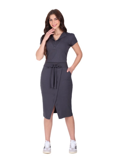 Saia Melissa Em Molecotton Cinza Hapuk Primavera/Verão 2026