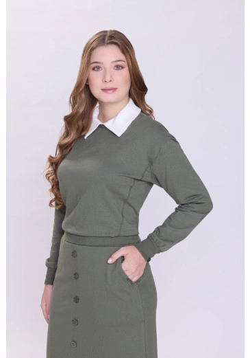 Blusa Jennifer Em Moletinho Verde Hapuk Outono/Inverno 2026