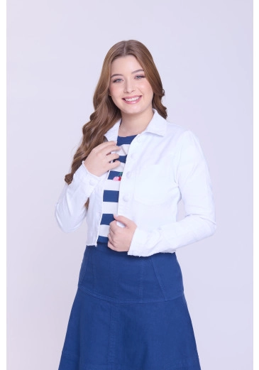 Jaqueta Iris Em Jeans Colors Branco Hapuk Outono/Inverno 2026 