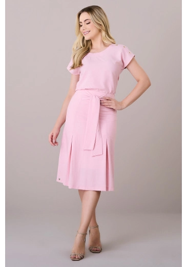 Conjunto Katiele Rosa Alfaiataria Positano Tatá Martello Outono/Inverno 2025