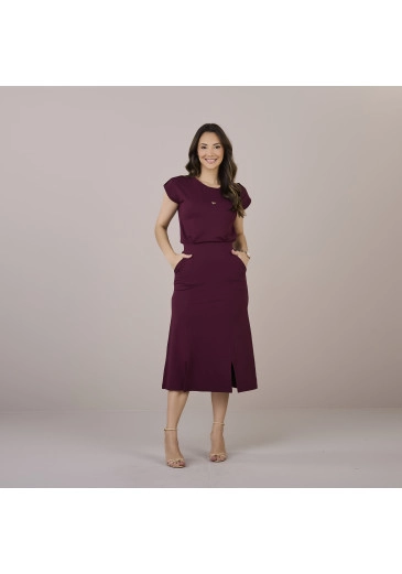 Conjunto Lara Em Moletinho Marsala Tatá Martello Outono/Inverno 2025