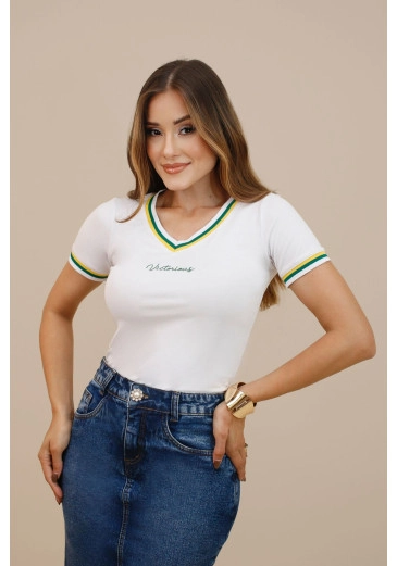 T-shirt Copa Em Malha Canelada Nitido Outono/Inverno 2026