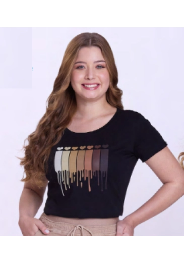 Blusa Rosa Em Malha Preta Hapuk Outono/Inverno 2026