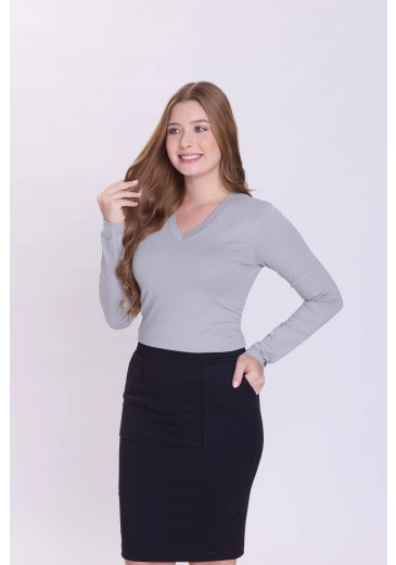 Blusa Margarida Em Malha Cinza Hapuk Outono/Inverno 2026