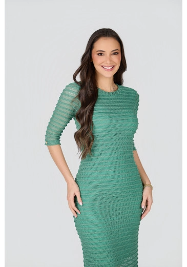 Vestido Patricia Em Renda Verde Tata Martello Primavera/Verão 2027