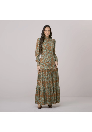 Vestido Dandara Em Viscose Verde Tata Martello Outono/Inverno 2026