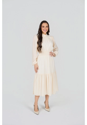 Vestido Paula Em Crepe Branco Tata Martello Primavera/Verão 2027